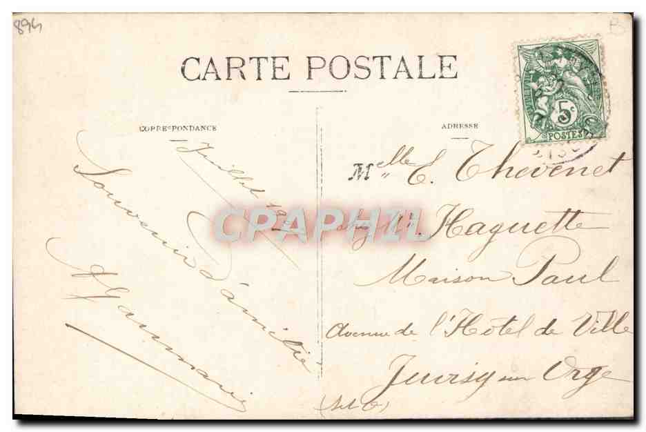 CARTE PHOTO Femme Juvisy sur Orge  — Verso