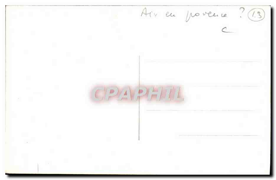 CARTE PHOTO Femme Aix en Provence ? — Rückseite