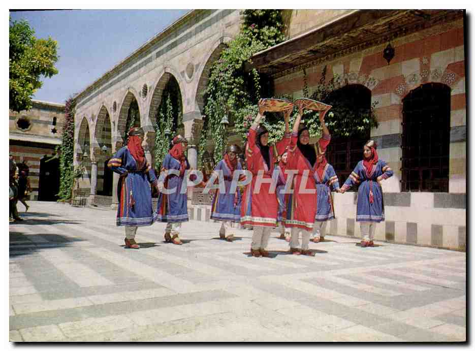 CPM Damas La Danse Populatre Au Palais Azem Folklore