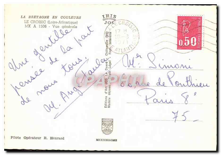 CPM La Bretagne En Couleurs Le Croisic Vue Generale — Rückseite