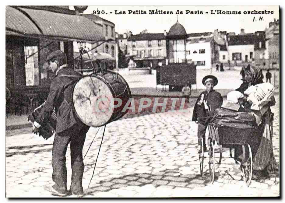REPRO Les Petits Metiers De PAris L'Homme Orchestre Musique