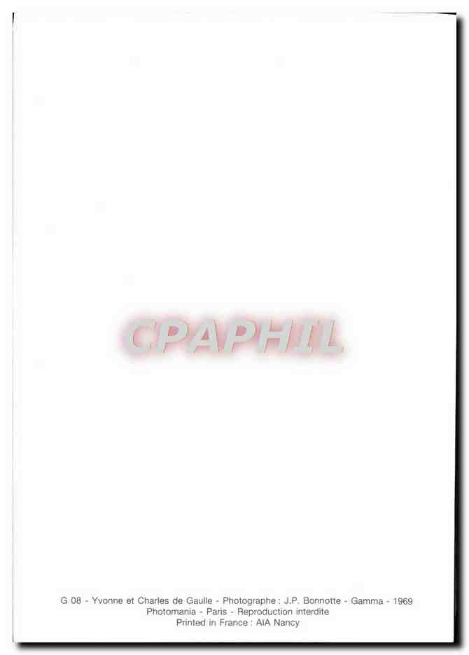 CPM Yvonne Et Charles De Gaulle Gamma Paris — Verso