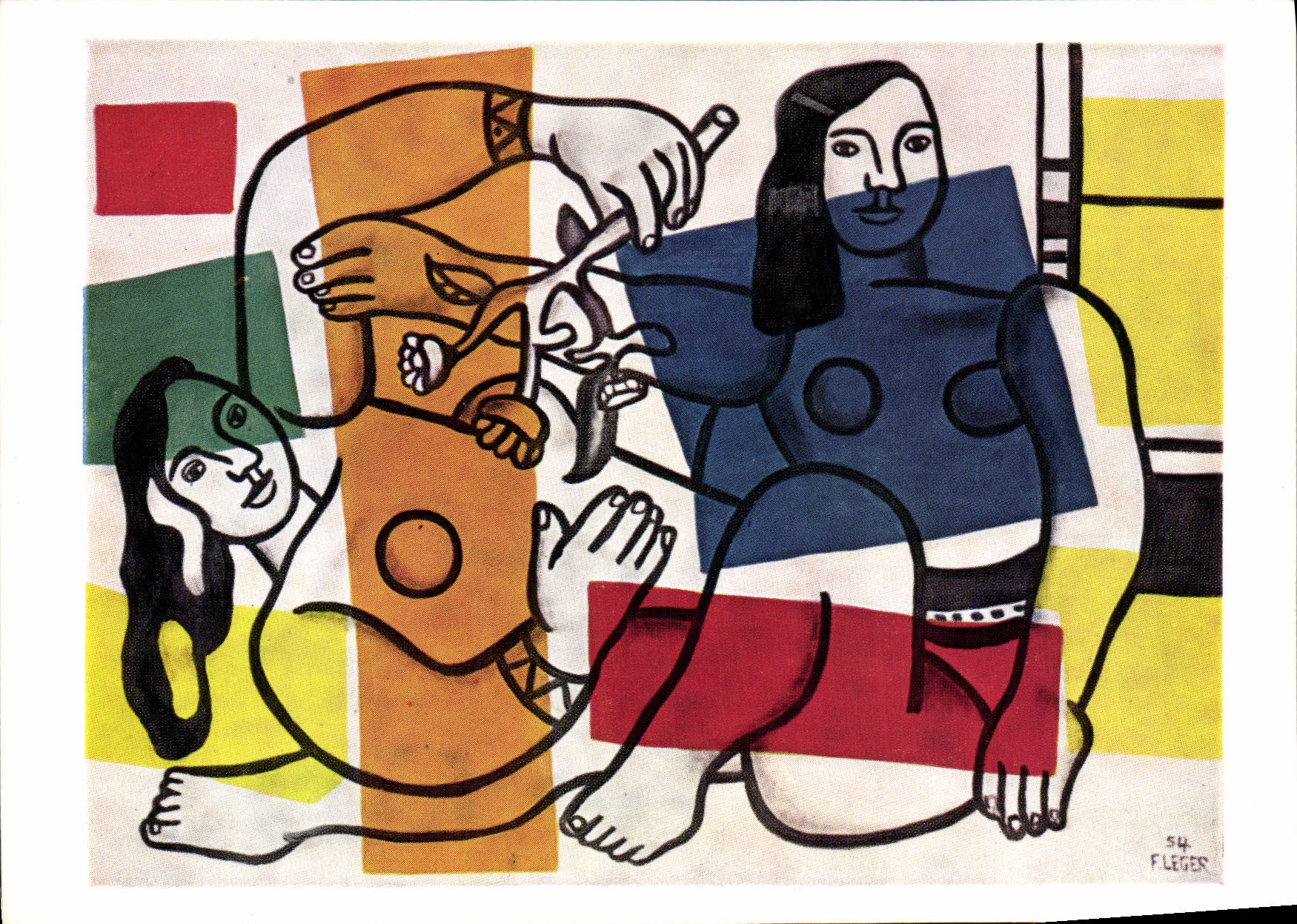 Zwei Frauen mit Blumen — Fernand Léger, 1954 — Fine Art Engravers Ltd.