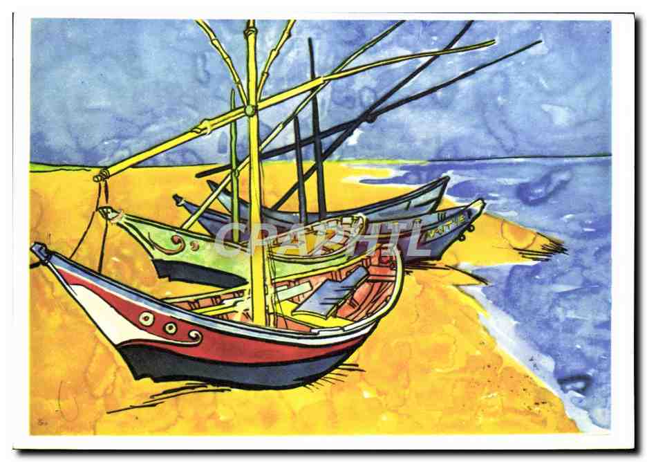 Barques aux Saintes-Maries — 1888 — Fernand Hazan, éditeur, n° 667