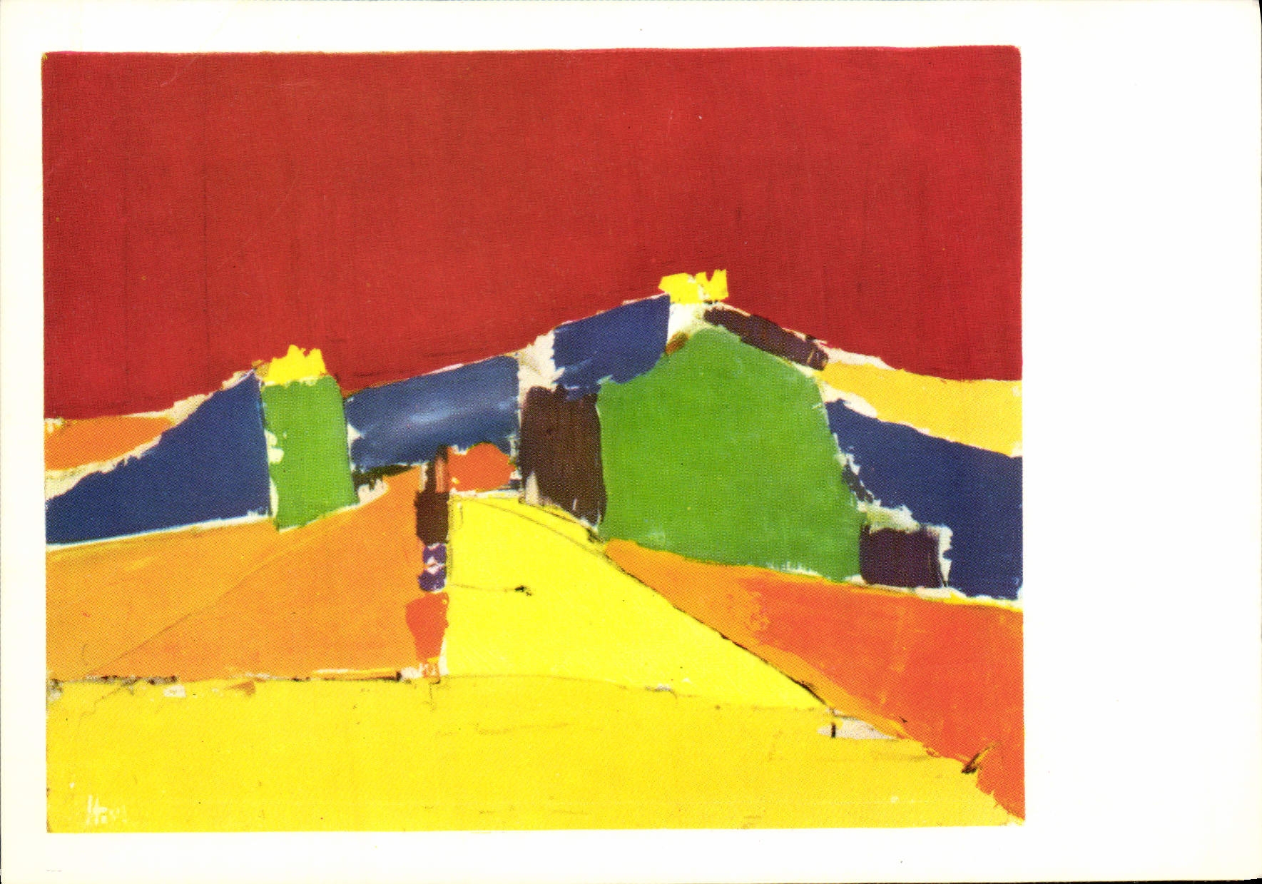 Agrigente — paysage abstrait — reproduction d'art, éditeur Hazan, n° 963