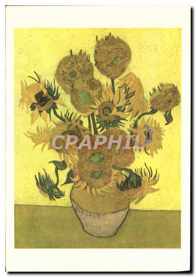Vase de tournesols — reproduction de l'œuvre de Vincent van Gogh — éditeur Hazan, France