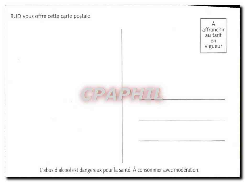 CPM Bud Legende d'Amerique Publicite Biere — Verso