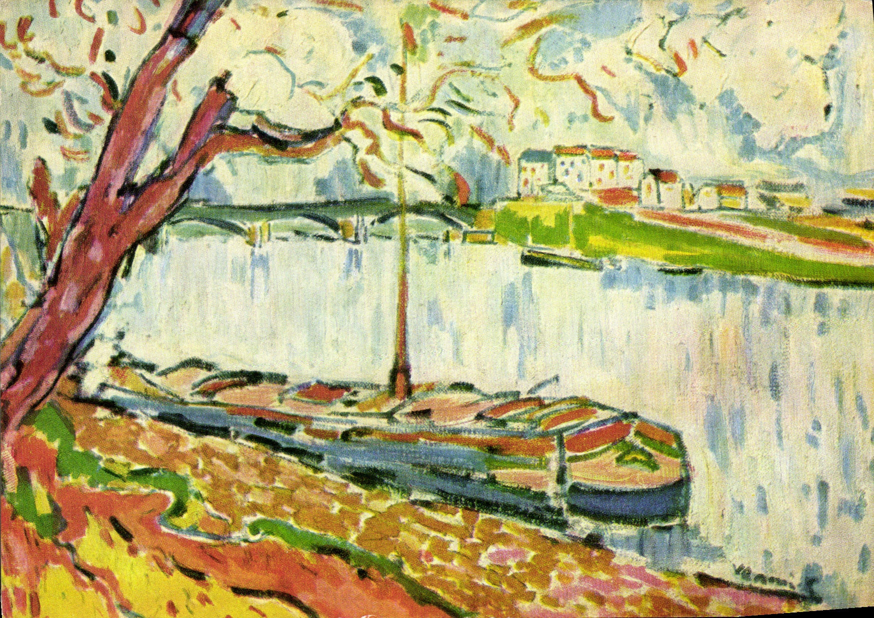 Barge on the Seine near Chatou — Maurice de Vlaminck — Anton Schroll & Co.