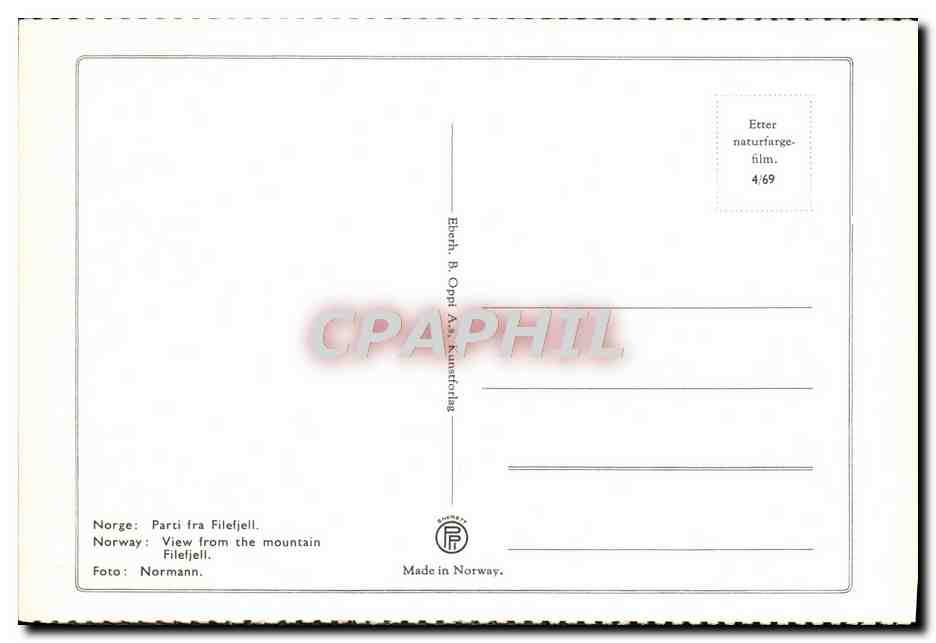 CPM Norge Patri Fra Filefjell Camion — Verso