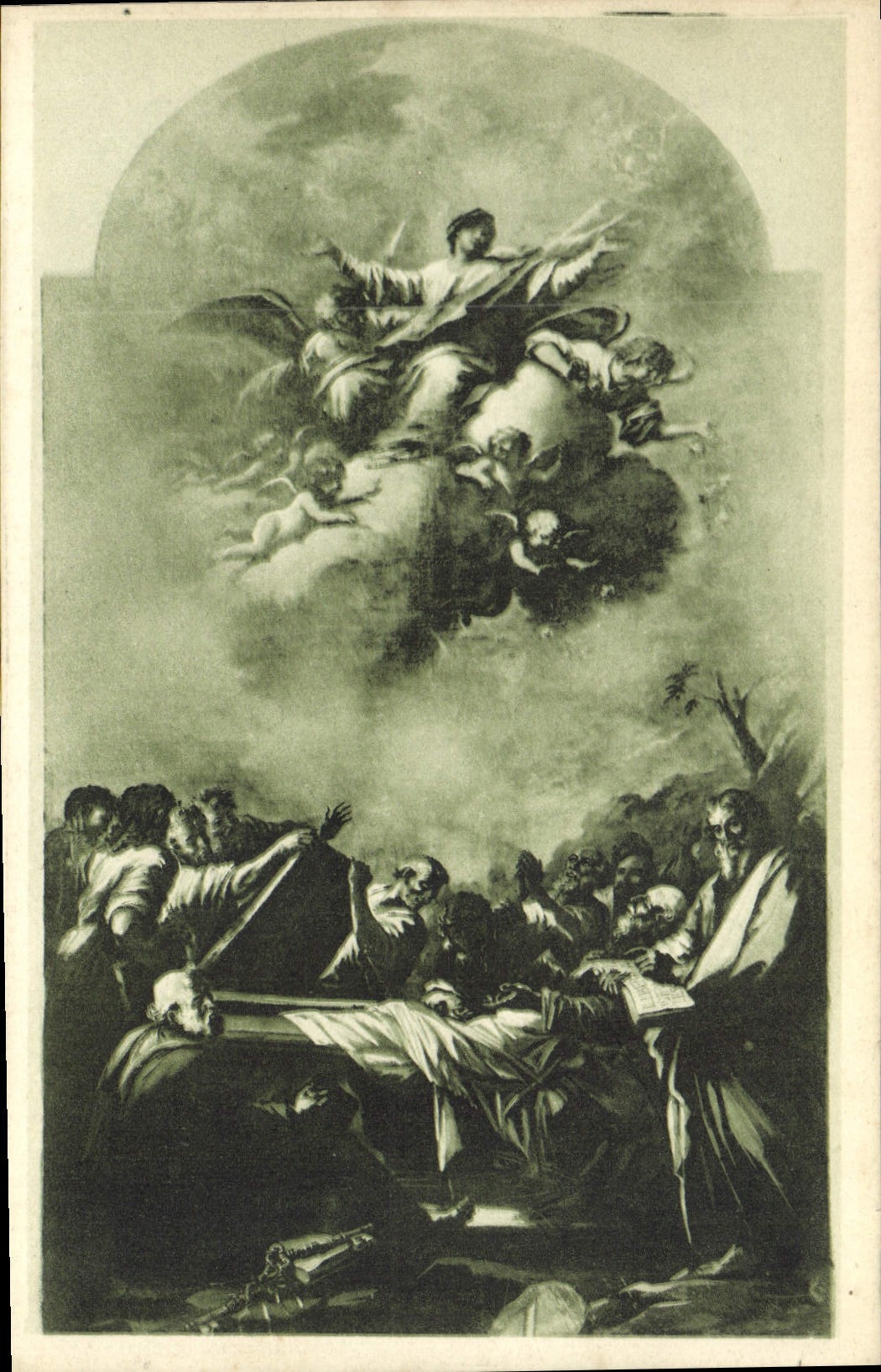CPM Salerno Interno Altare Maggiore L'Assunta Luca Giordano