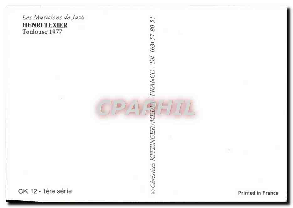 CPM Les Musiciens De Jazz Henri Texier Toulouse 1981 — Rückseite
