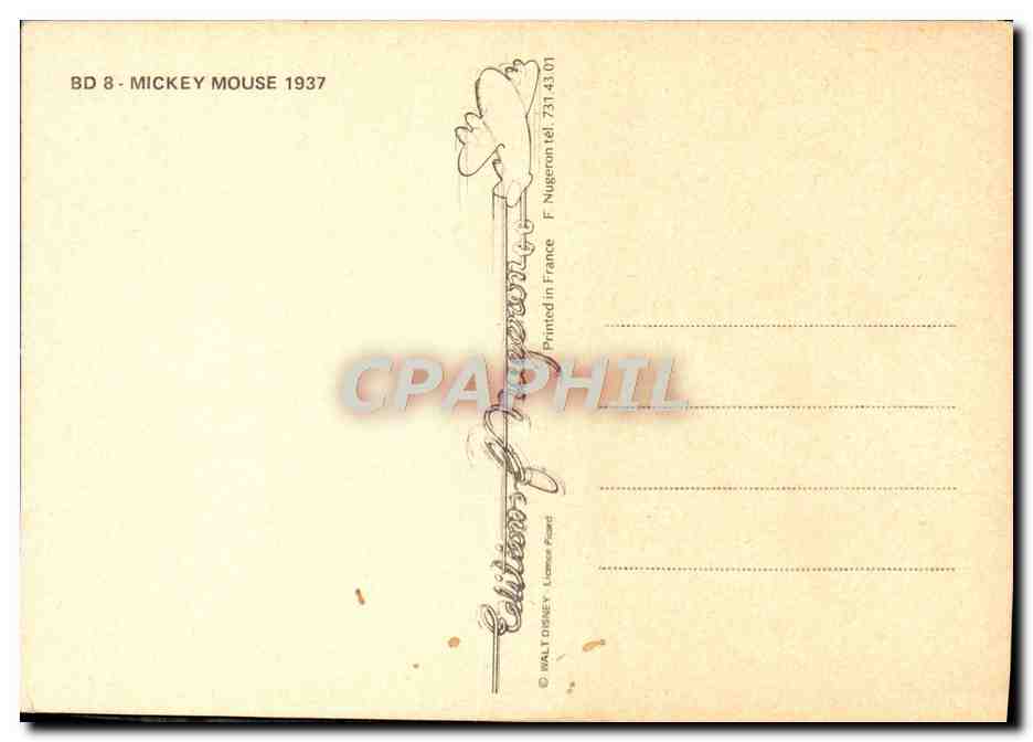Mickey Mouse en costume de Père Noël — Holiday Number — Walt Disney, décembre 1937, Vol. 3, No. 3 — Verso