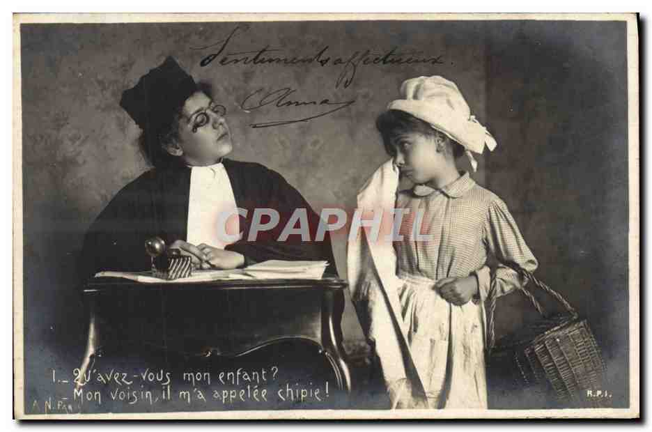 CPA Zv'avec Vous Mon Enfant Mon Vois in il M'A Appelee Chipie Enfant Avocat