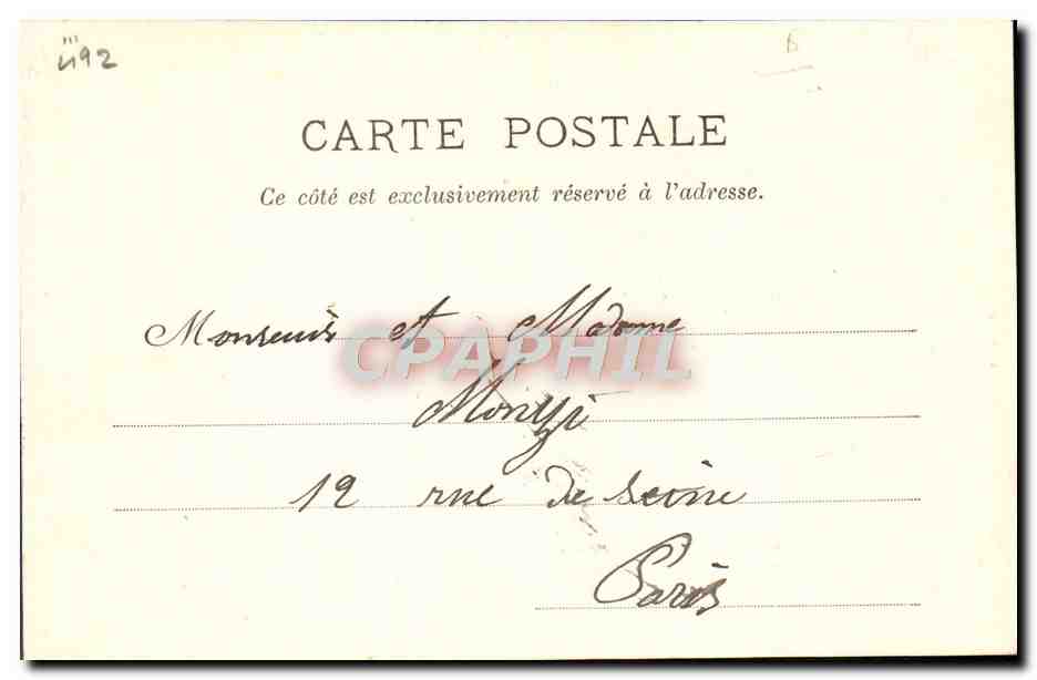 La femme avocat — Sa plaidoirie pro domo — Cliché A. Morinet et Cie — Verso