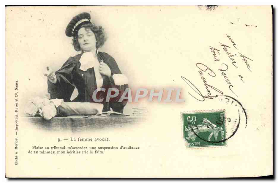 La femme avocat — scène de théâtre — Gliché A. Mornet, Imp. Phot. Royer et Cie, Nancy, n°9