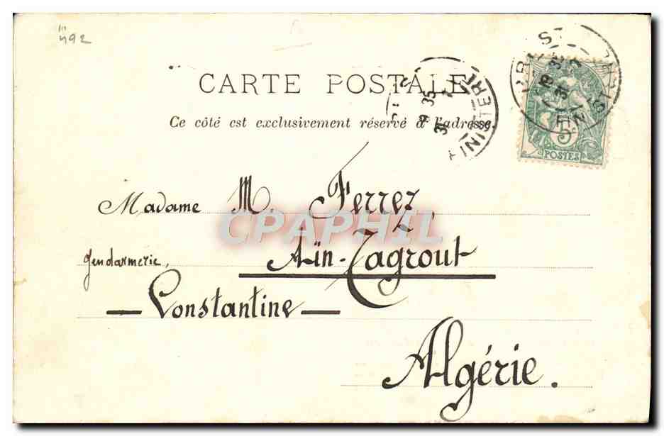 La femme avocat — Suspension d'audience — Cliché A. Morinuet, Imp.-Phot. Royer et Cie, Nancy — Achterkant