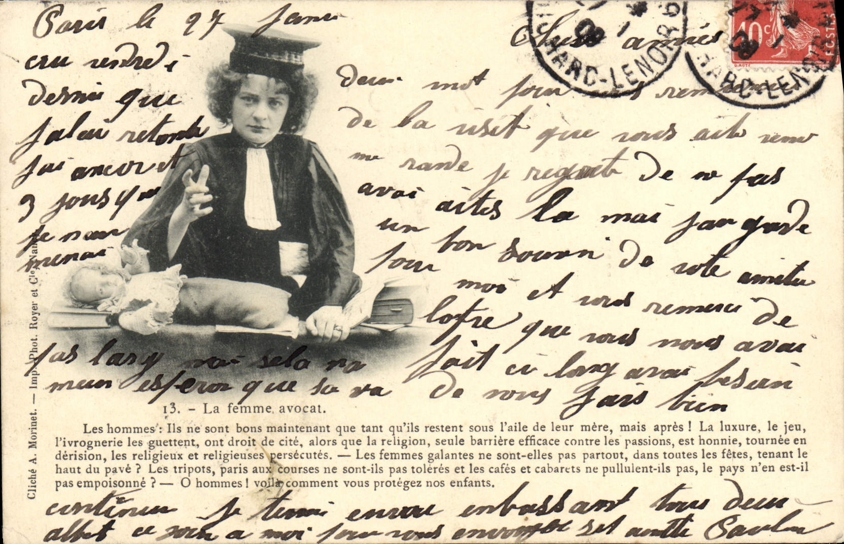 La femme avocat — cliché A. Morinet — Imp. Phot. Royer et Cie