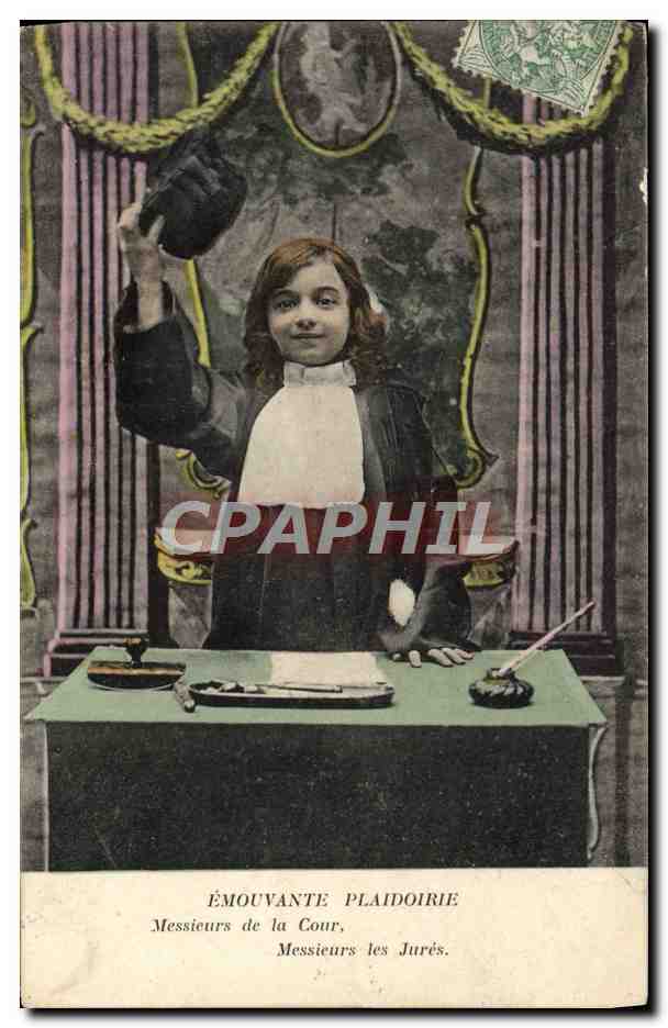 CPA Emouvante Plaidoirie Avocat Juge Justice Enfant