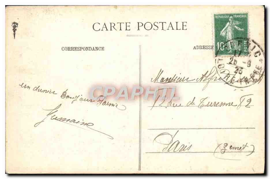 Sur les Bords de l'Océan — Le bain de lézard — Artaud et Nozaïs, Nantes, n°87 — Verso