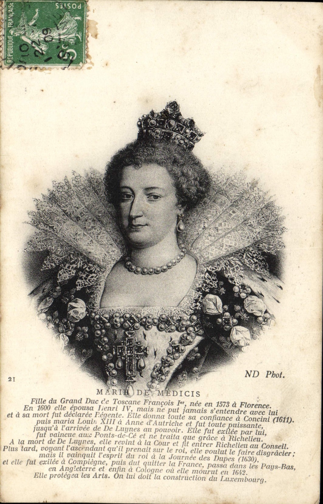 Marie de Médicis — portrait historique — ND Phot. n°21