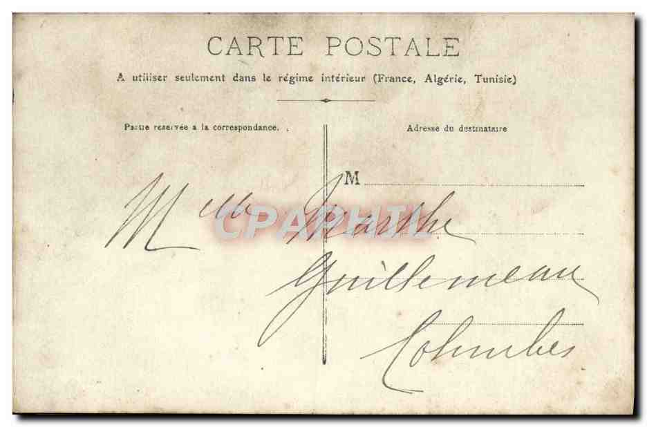 CARTE PHOTO Femme et chat — Rückseite