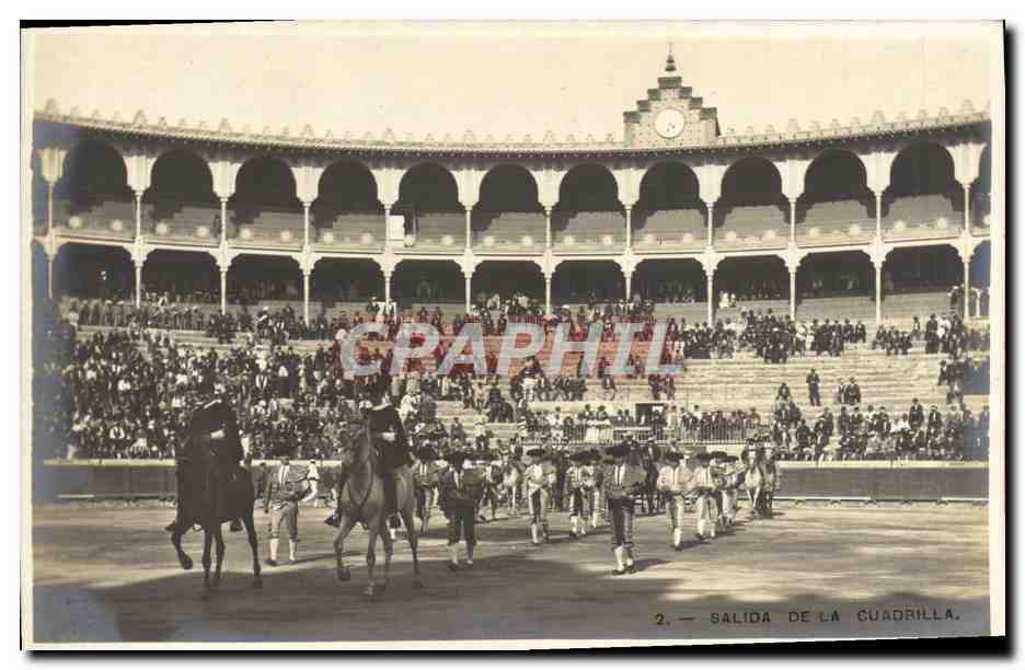 CPA Salida De La Cuadrilla Corrida Taureau