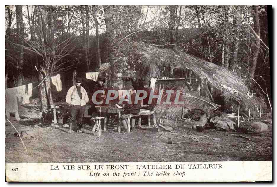 CPA La Vie Sur Le Front L'Atelier Du Tailleur Militaria 