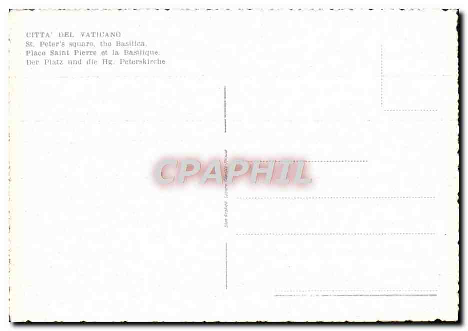 CPM Citta Del Vaticano Piazza S Pietro La basilica Roma  — Rückseite