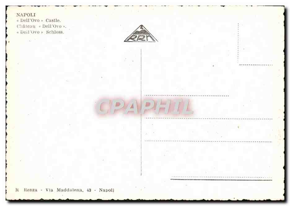 CPM Napoli Castel dell Ovo Bateaux — Verso