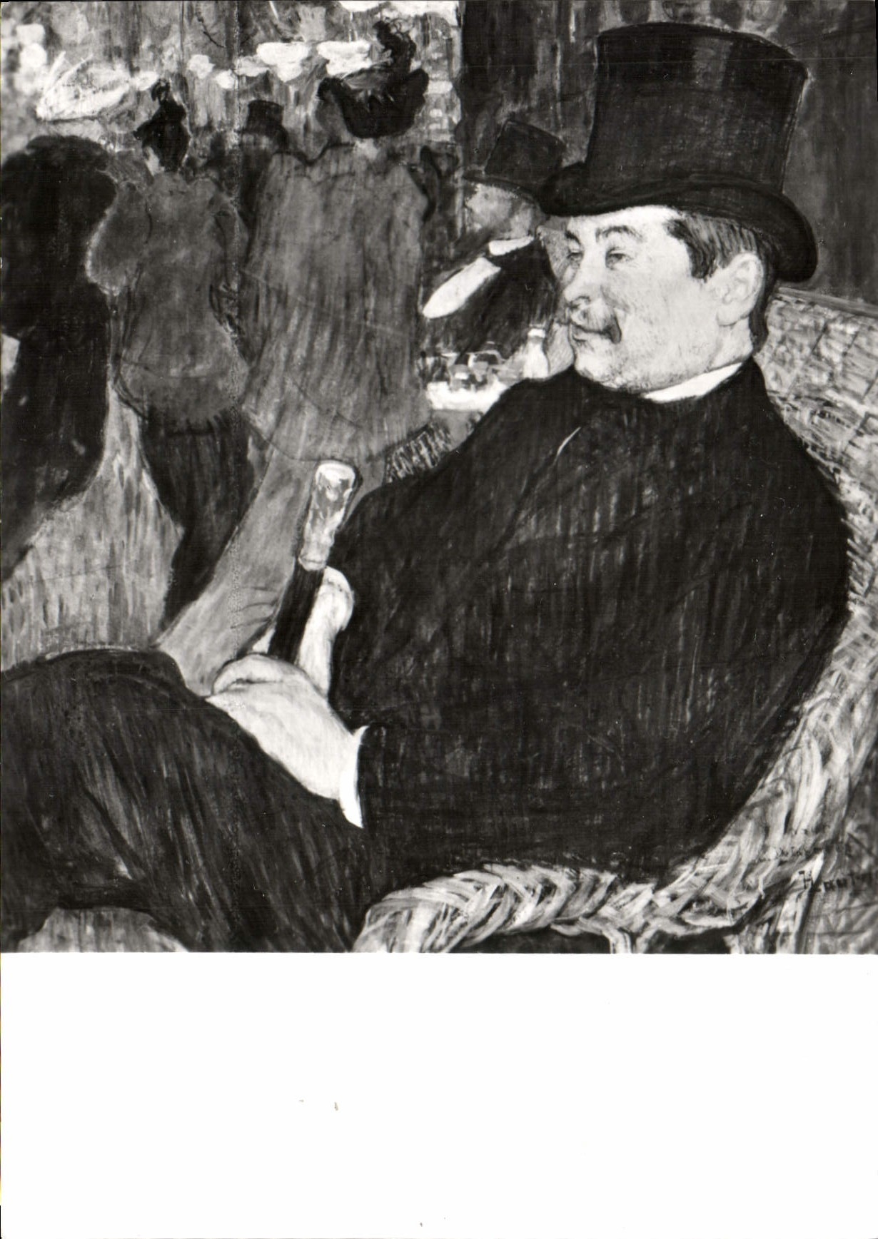 Portrait d'un homme en haut-de-forme — œuvre de Toulouse-Lautrec — édition Ny Carlsberg Glyptotek, Copenhague