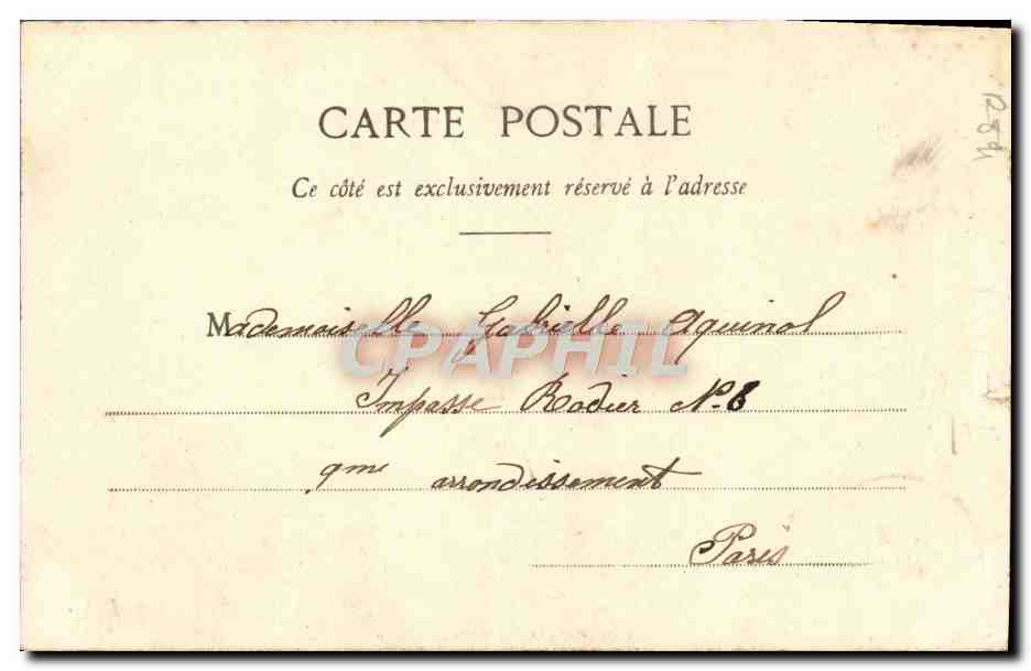 CPA Pierrot pere de Famille Femme — Rückseite