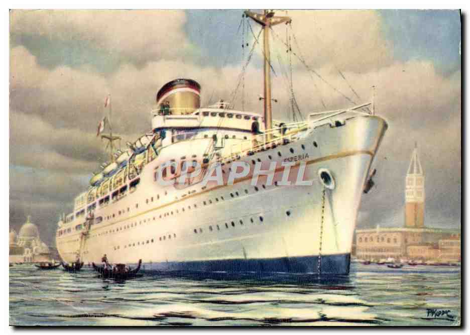 Paquebot Esperia — Adriatica, Société de Navigation — I.G.D.A. Novara 1955