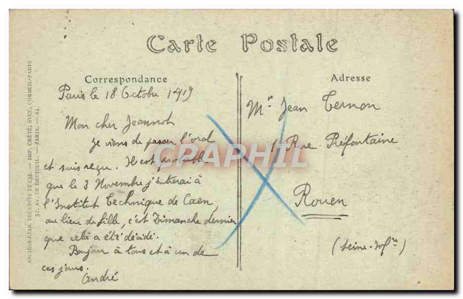 CPA Paris Hotel des Invalides le Tombeau de Napoleon 1er — Verso