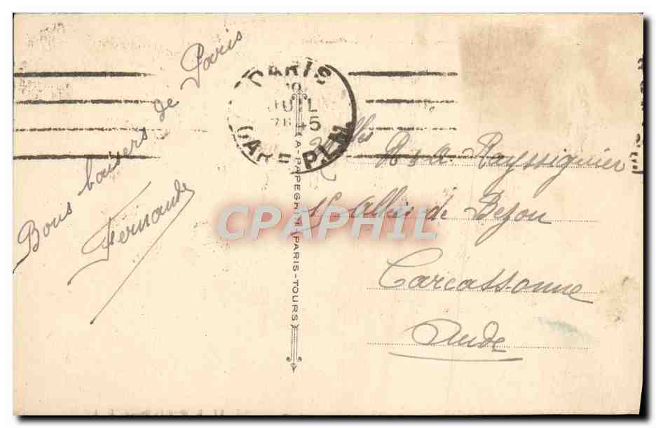 CPA Paris Colonne Vendome — Rückseite