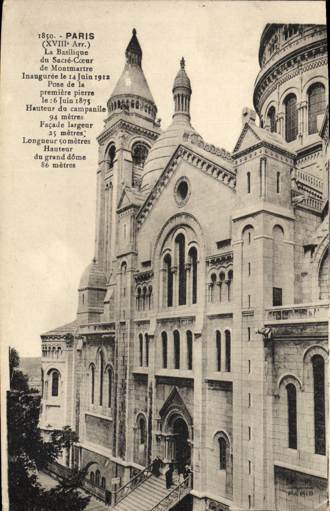 CPA Paris La Basilique du Sacre Coeur Montmartre