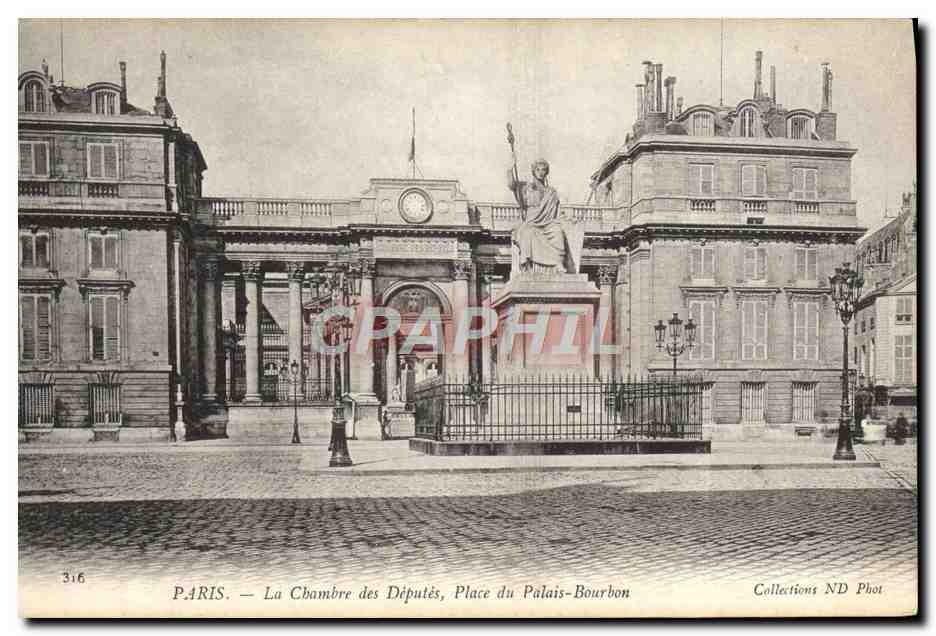 CPA Paris La Chambre des Deputes Place du Palais Bourbon