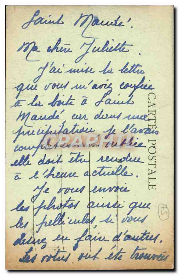 Vincennes — Denkmal zur Ehre von Pollu Vincennols 'Der Gegenwartsohn der Vergangenheit' — Ch. Desvergnes, Stat. — Rückseite