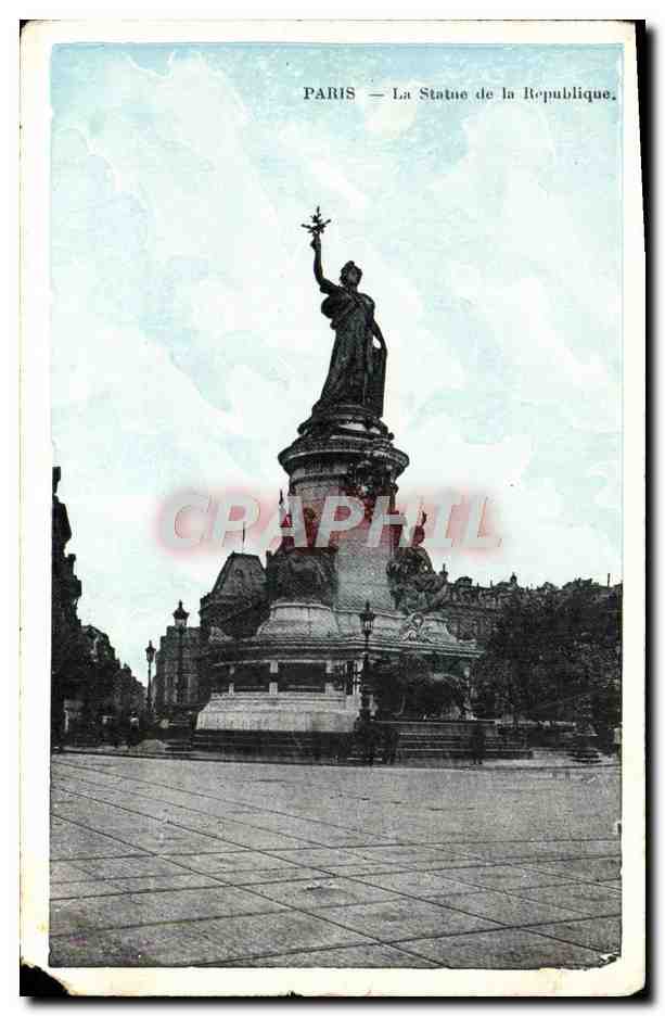 CPA Paris La Statue de la Republique