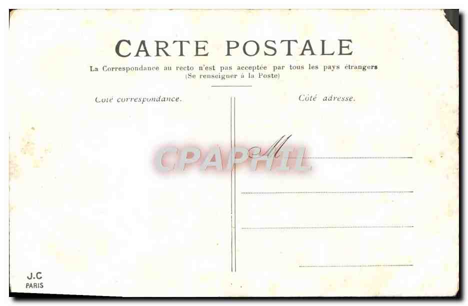 CPA Paris La Statue de la Republique — Verso
