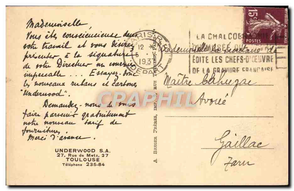 CPA Paris Les bords de la Seine Notre Dame — Rückseite