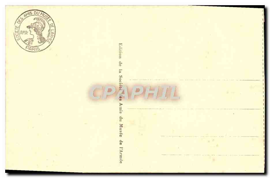 CPA Paris Hotel de Invalides Musee de l'Armee Salle Bugeaud Collections Detaille — Rückseite