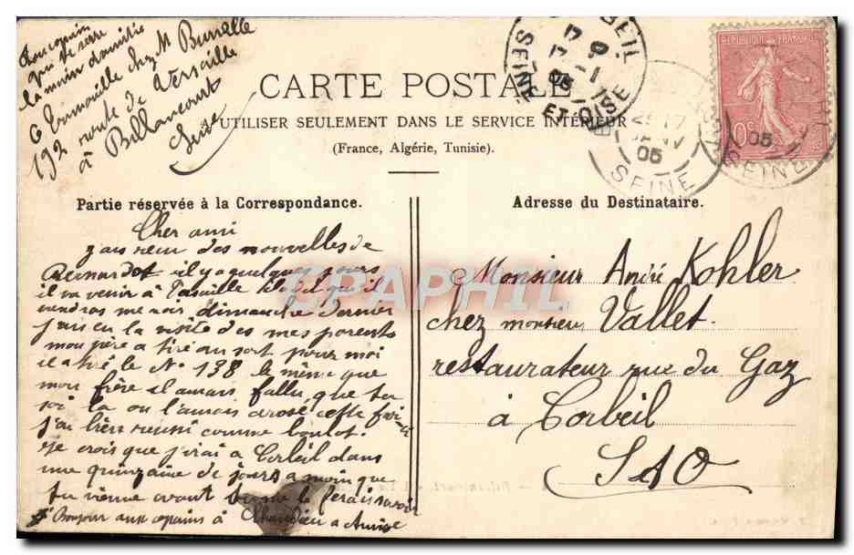 CPA Billancourt L'Ile Seguin — Rückseite