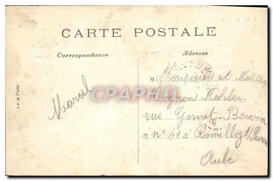 CPA Paris Porte St Denis — Rückseite