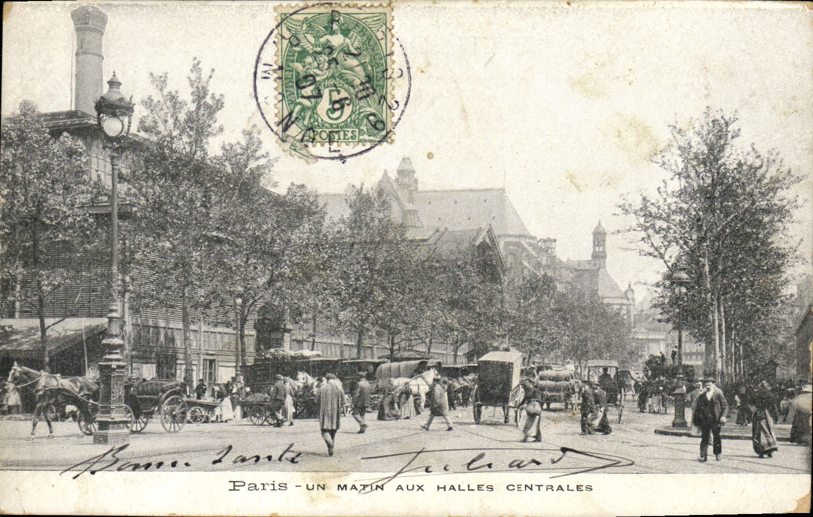 CPA Paris Un Matin aux Halles Centrales