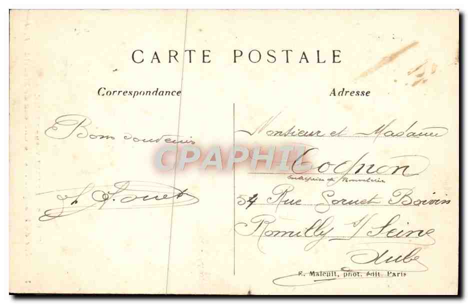 CPA Neuilly Sur Seine Le Chene de Francois 1er et le Chateau de Madrid — Rückseite