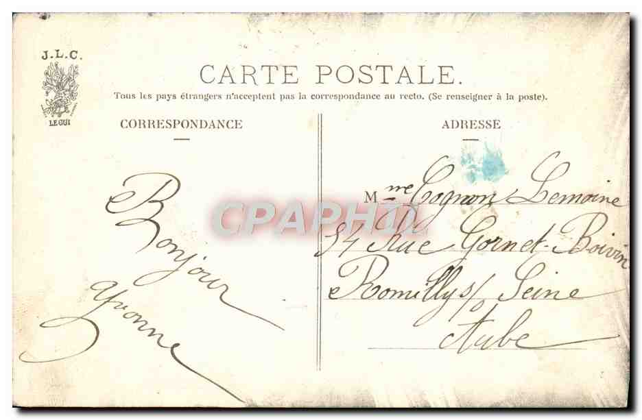 CPA Paris Hotel des Invalides Sous le Dome — Rückseite