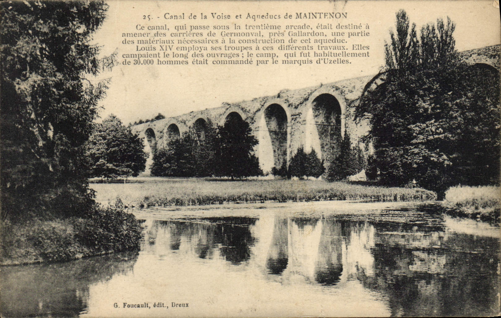 Canal de la Voise et Aqueducs de Maintenon — G. Foucault, édit., Dreux