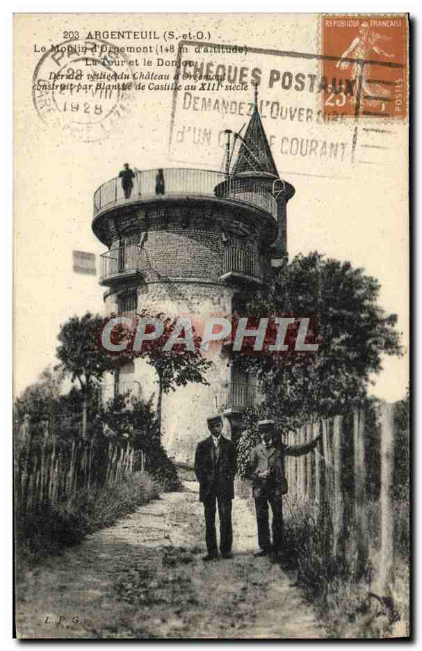 CPA Argenteuil Le Moolin d'Orgemont La Tour et le Donjon