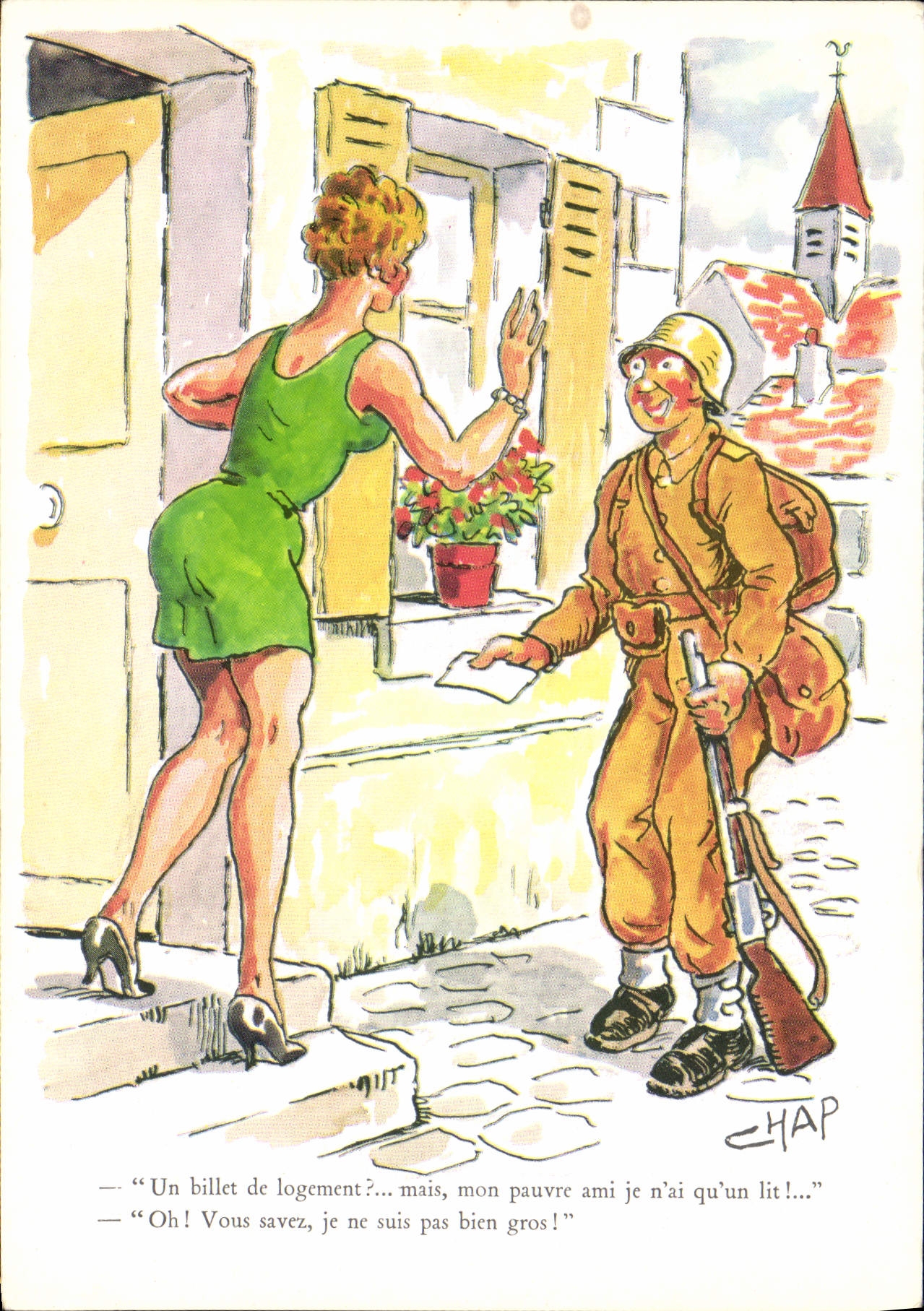 CPA Un billet de logement mais mon pauvre ami Soldat Militaria 2837