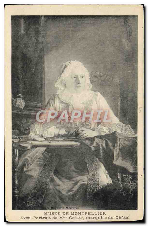 CPA Musee De Montpellier Portrait de Crozat Marquise du Chatel